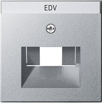 Gira 028426 Abdeckung mit Beschriftungsfeld UAE/IAE und Netzwerk, System 55, Farbe alu