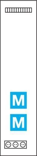 Hager UF31NW universZ Multimediafeld ohne RJ45-Module,1-feld. 1050mm