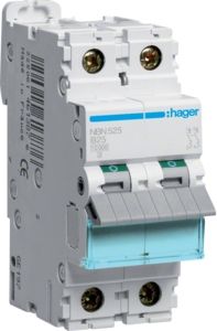 Hager NBN525 Leitungsschutzschalter B25A 1P+N