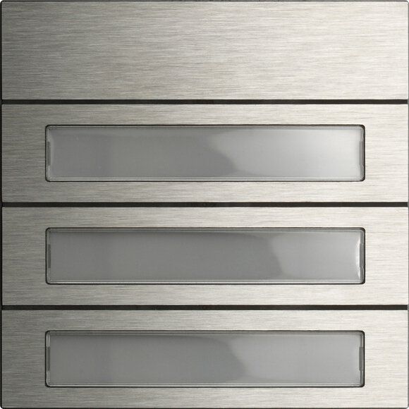 Gira 5533920 Ruftastenmodul 3-fach, System 106, edelstahl
