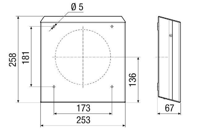 Maico PPB 30 ARW Außenabdeckung aus Aluminium, Zubehör für die Endmontage-Sets PPB 30 K und PPB 30 O