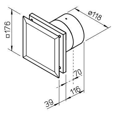Helios MiniVent M1/120 P Kleinraumventilator mit Präsenzmelder