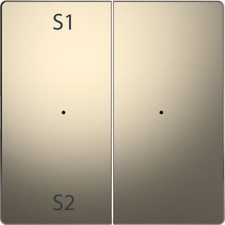 Merten MEG5226-6050 Wippen für Taster-Modul 2-fach (Szene1/2, blank), System Design, Nickelmetallic