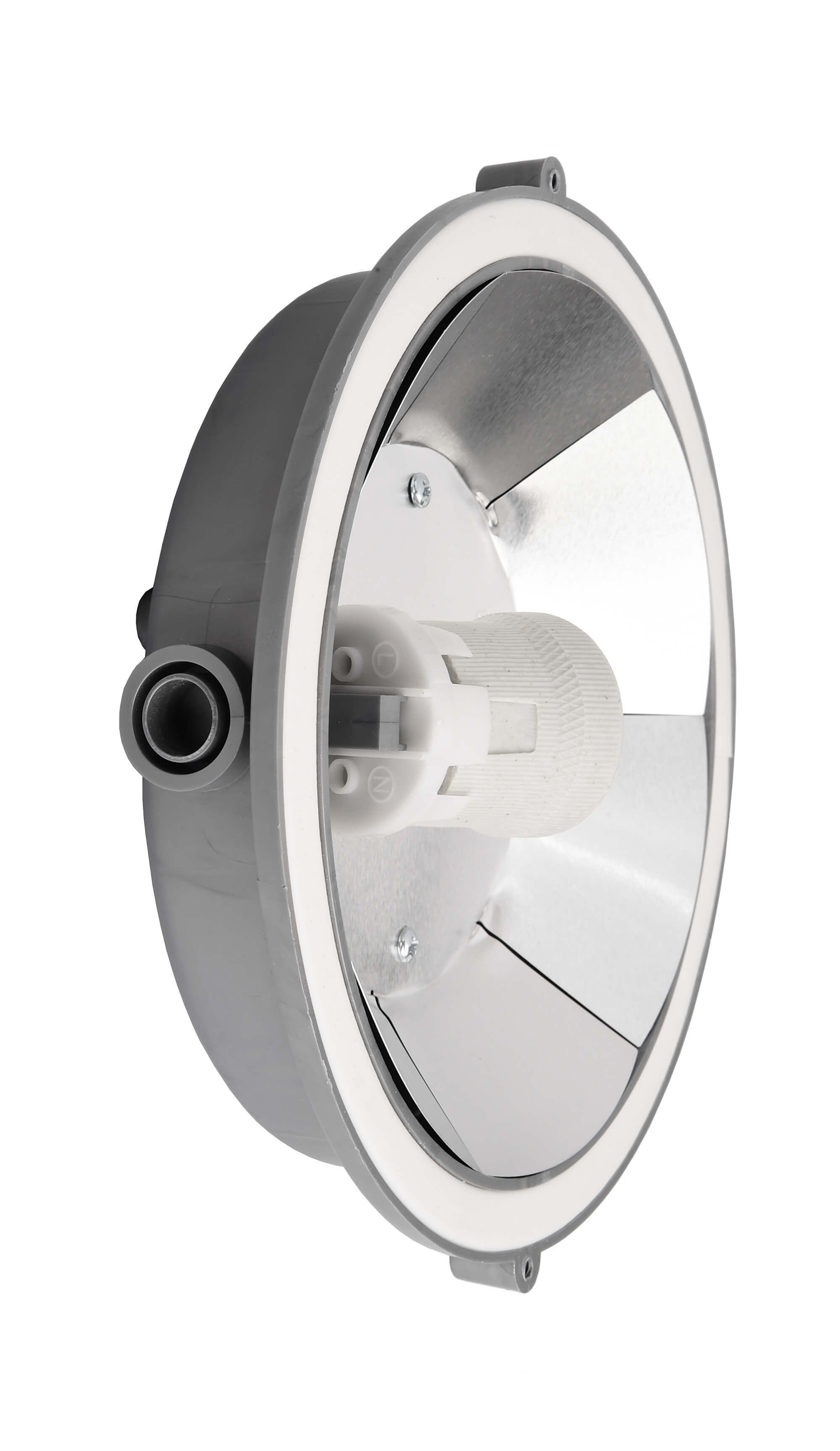 Deko-Light 731164 Decken- und Wandaufbauleuchte, Sotano Retro, rund, 1x max. 60 W E27, 220-240 V/AC, 50 / 60 Hz, grau