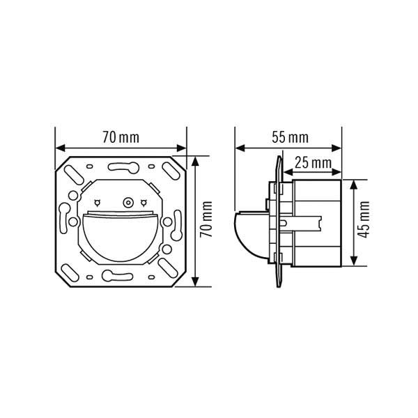 ESYLUX EB10430459 Wand-Bewegungsmelder MD 180i/16 BASIC