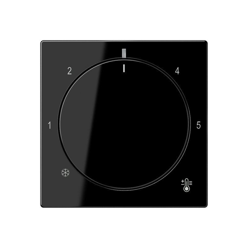 Jung A1749BFSW Abdeckung für Thermostat, Thermoplast, Serie A, schwarz