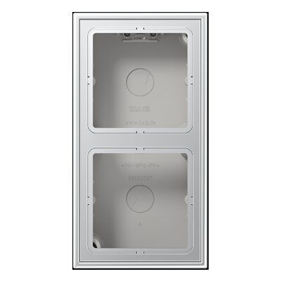 Jung AL2582A-L Aufputz-Kappe 2-fach, Duroplast lackiert, Serie LS, Aluminium
