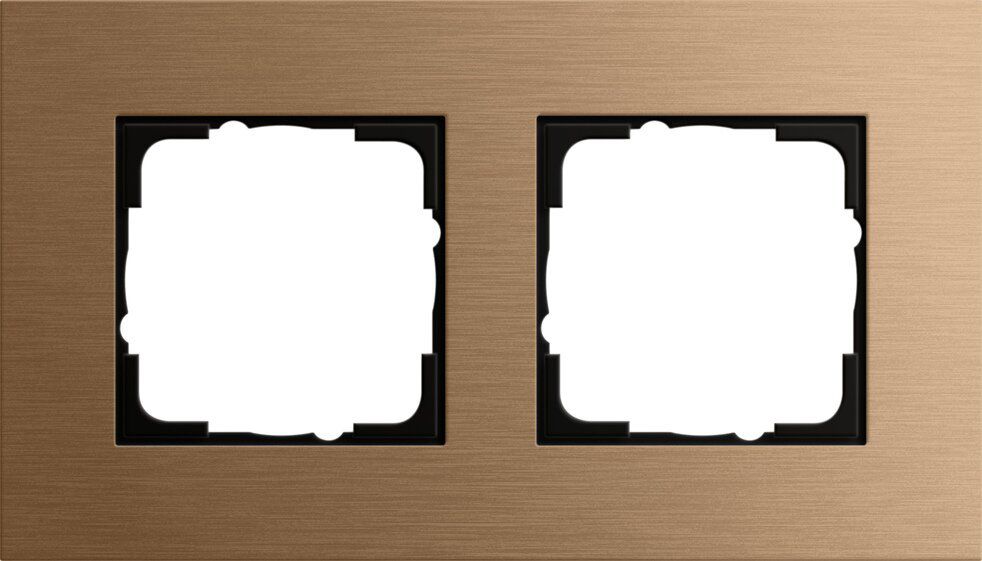 Gira 021238 Abdeckrahmen 2-fach, Gira Esprit, bronze