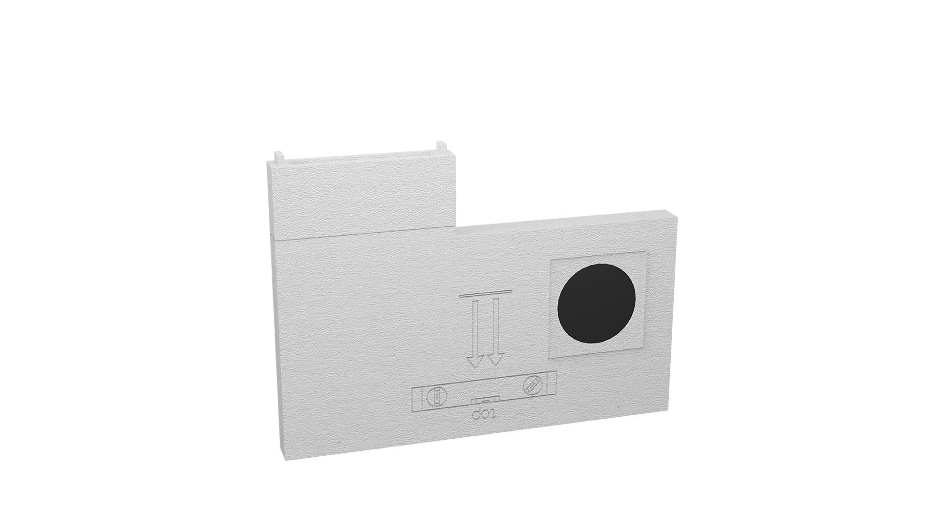 Kermi Y3502000031K x-well Laibungselement Top Ø160 mm, für Pendellüfter, tiefe 60 mm