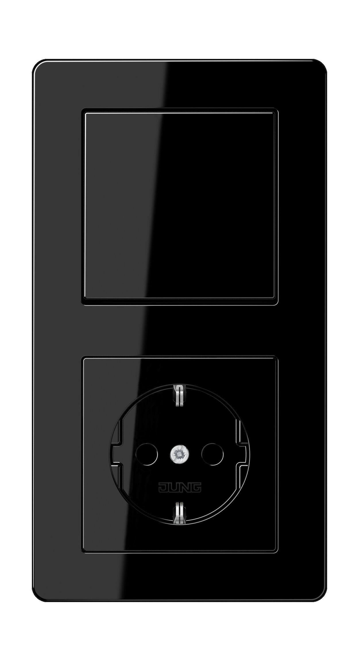 Jung AF581BFSW Rahmen 1-fach, senkrechte und waagerechte Montage, Thermoplast, A FLOW, schwarz