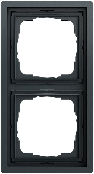 Gira 0212173 Abdeckrahmen 2-fach, Gira F100, anthrazit (lackiert)