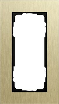 Gira 1002217 Abdeckrahmen 2-fach ohne Mittelsteg, Gira Esprit, Aluminium Hellgold (eloxiert)
