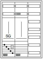 Hager ZB331X18N Zählerschrank 1 ZP 3-Punkt-Befestigung