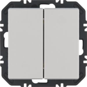 Berker 24126184 Wandsendermodul mit Wippe 2-fach, KNX EnOcean Q.x, aluminium samt