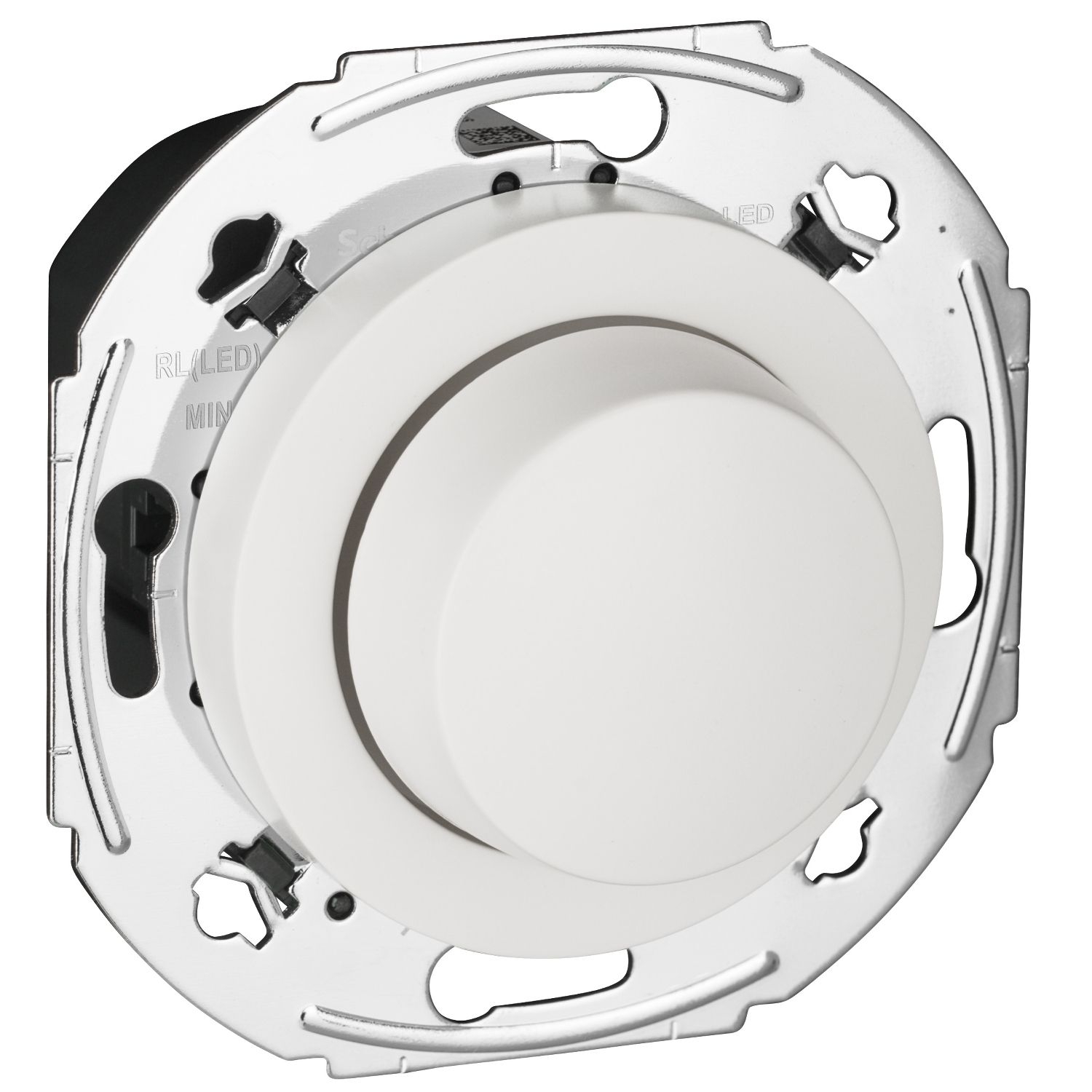 Elso WDE011626 Universal-Drehdimmer, 400 W, mit Schraubklemme, Renova Flush, weiß glänzend