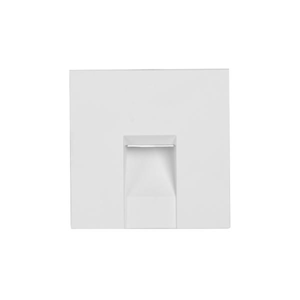 Brumberg 10157073 LED-Wandeinbauleuchte für Gerätedosen, quadratisch, 230 V AC, 50 Hz, 1,5 W, 3000 K, weiß