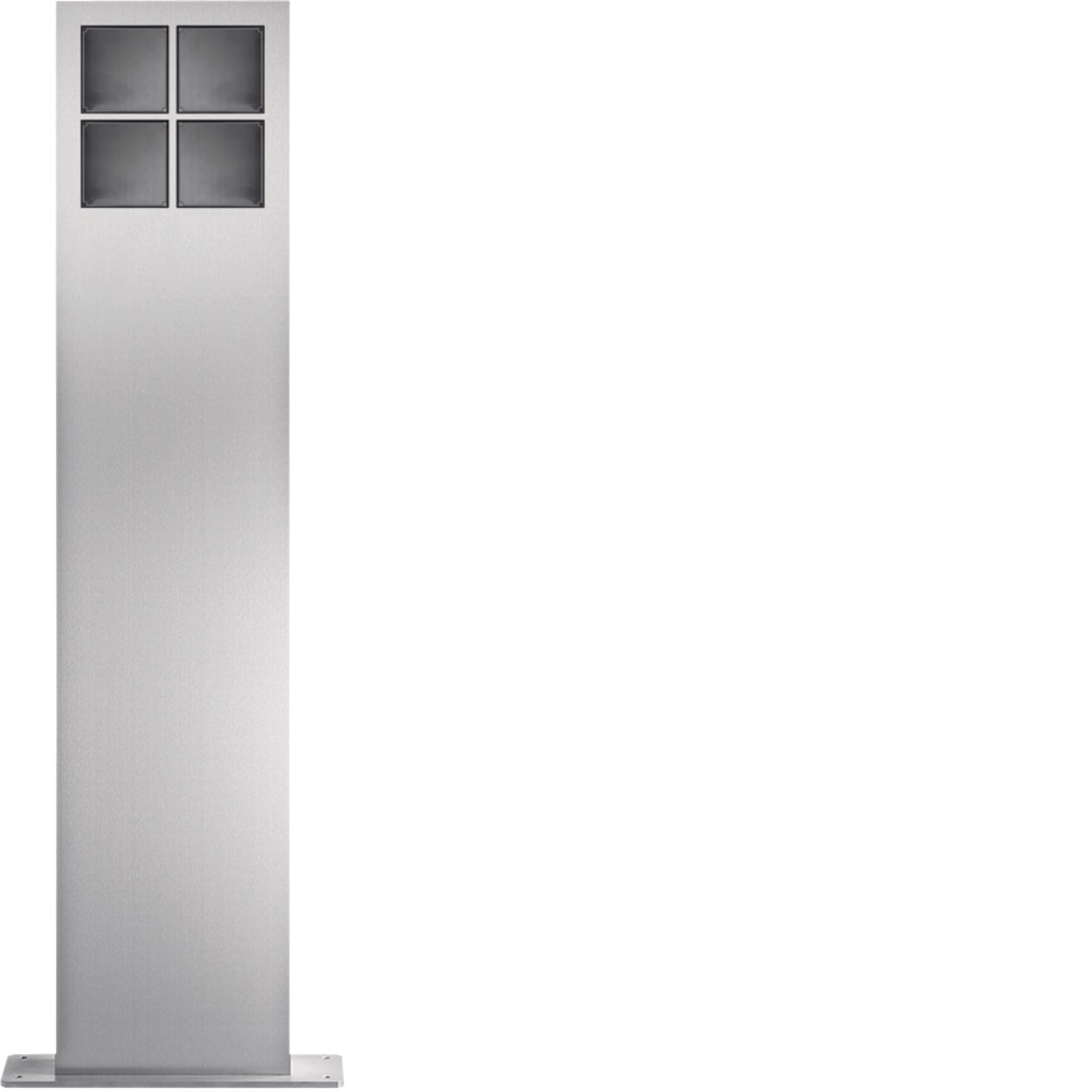 Elcom 4824280 Standsäule 4/2, Edelstahl matt, MODESTA