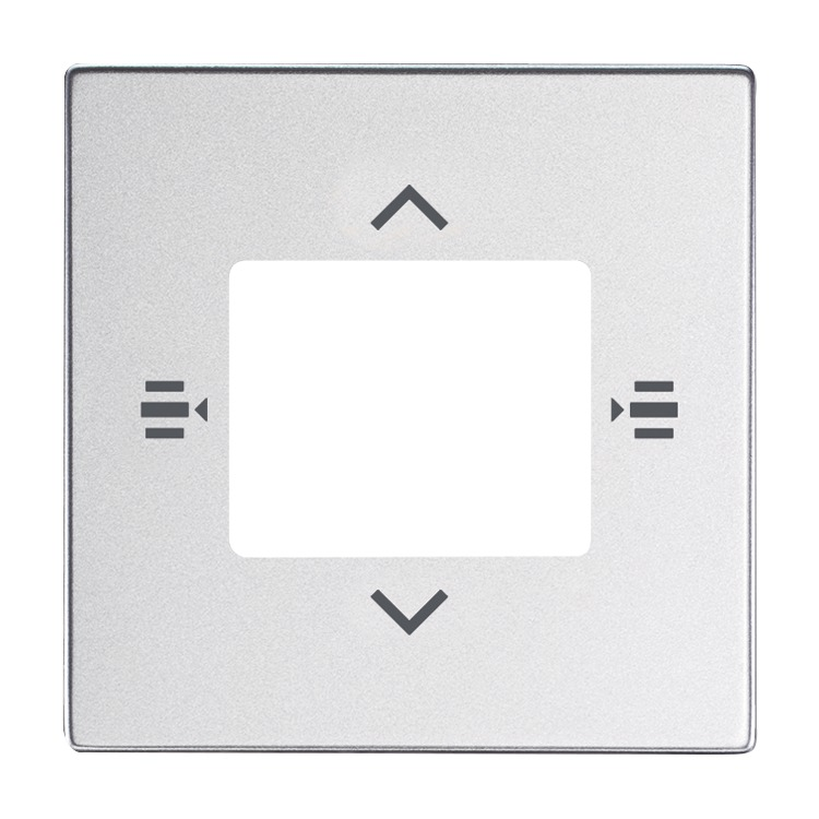 Busch-Jaeger 6108/61-83 Zentralscheibe für Bedienelement 6-fach, aluminium silber matt, Plattform 63, KNX