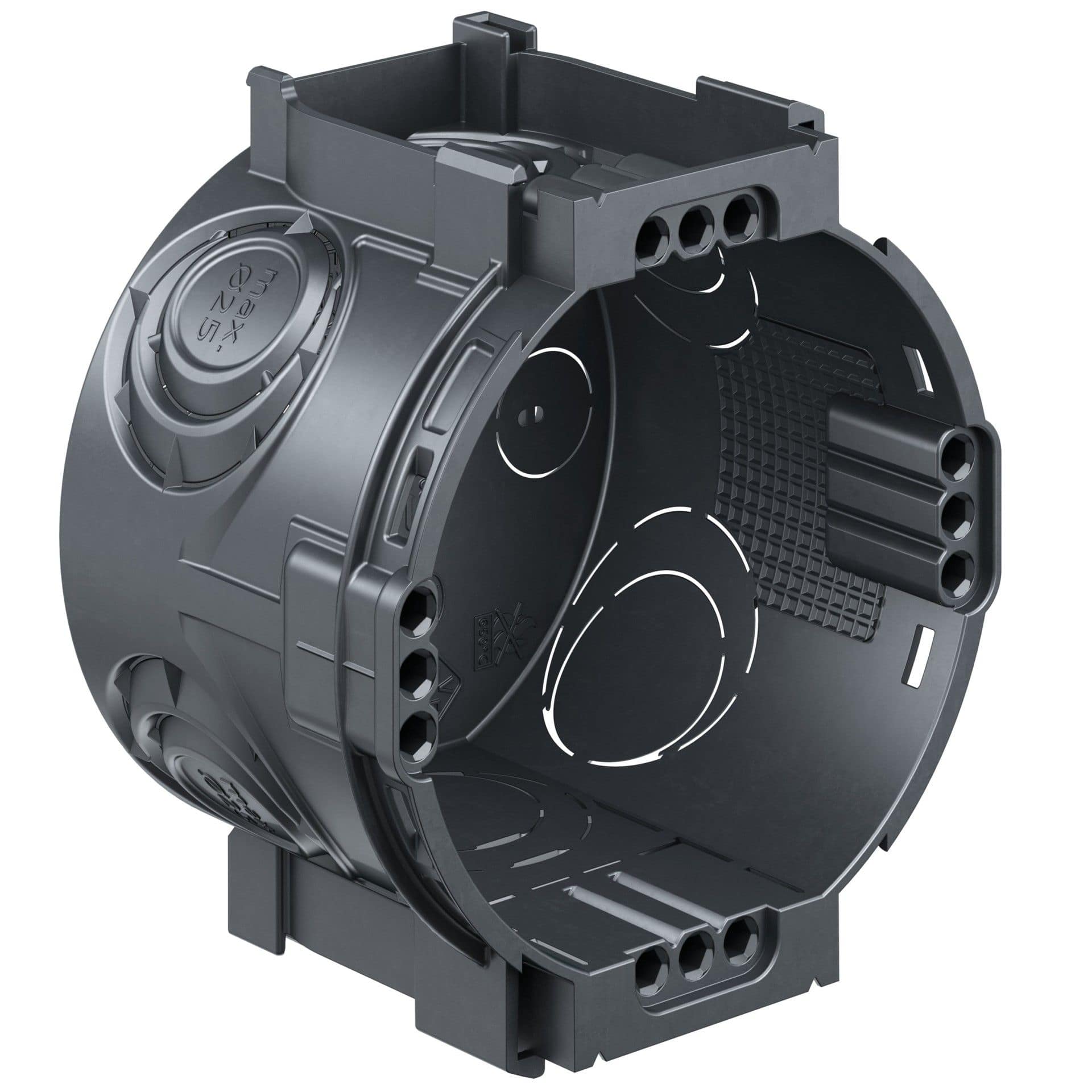 Kaiser 1055-05 Unterputz-Gerätedose UP1 Tiefe 46 mm, 4x3 Schraubdome, ohne Geräteschrauben