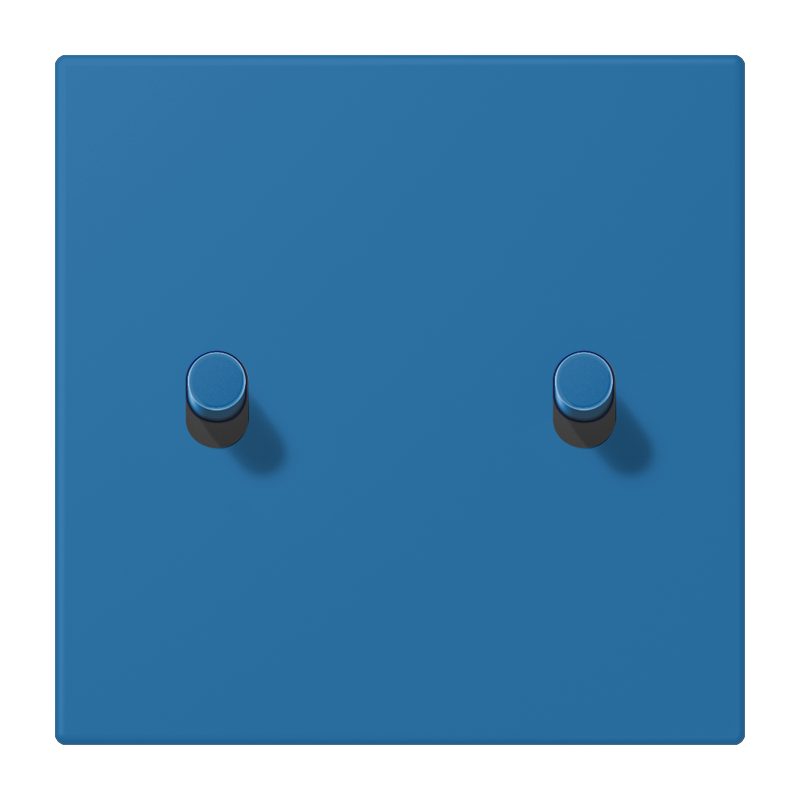 Jung LC12-5R0211 Abdeckung mit Kipphebel "Zylinder", 2 Kipphebel, bleu céruléen 31