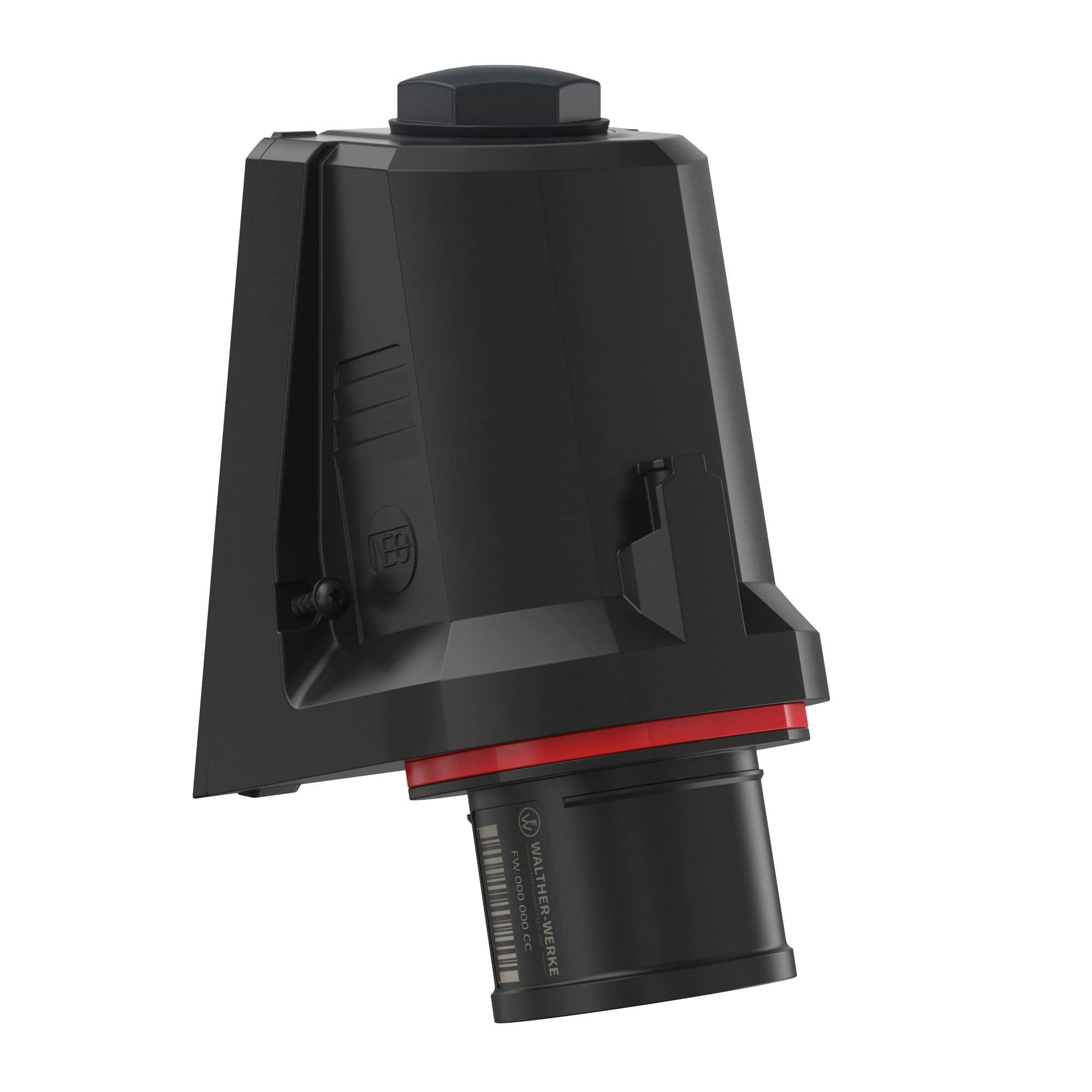 Walther Werke FW710411CC CEE NEO Wandgerätestecker schräg 16A 4P 11h IP54 mit Käfigzugfeder-Technik
