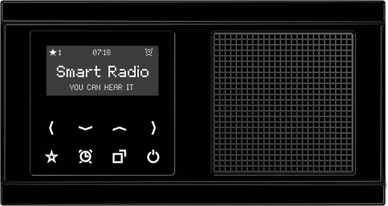 Jung DABASW Smart Radio DAB+, Serie AS/A, schwarz