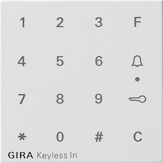 Gira 851303 Aufsatz Codetastatur, System 55, reinweiß glänzend