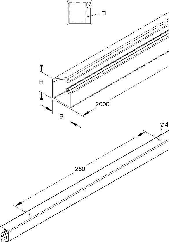 Kleinhuis LCD51.3 Minikanal 4.6x9mm, reinweiß