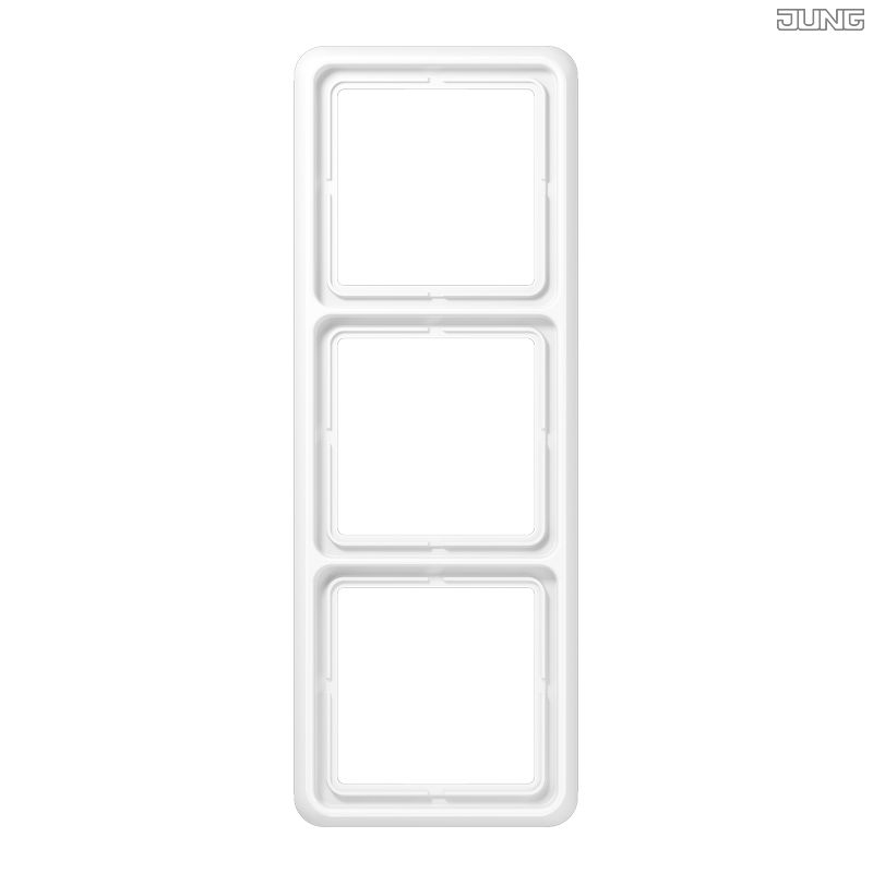 Jung CD583WW Rahmen 3-fach, senkrechte und waagerechte Montage, CD 500, IP 44, Duroplast, alpinweiß, senkrechte und waagerechte Montage