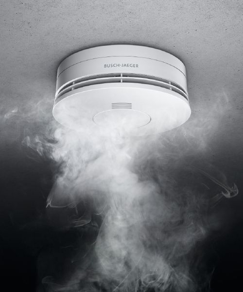 Busch-Jaeger 6833/01-84 Busch-Rauchalarm®, Alarm-Detektor, vernetzbar, studioweiß, ProfessionalLINE