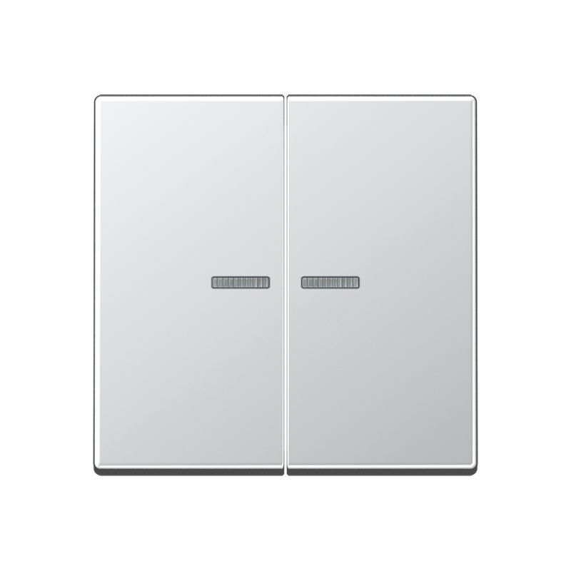 Jung A595KO5AL 2-fach Wippe , mit Lichtleiter, Duroplast lackiert, Serie A, aluminium