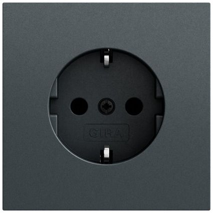 Gira 418073 Schutzkontakt-Steckdose Schraubklemmen, System 70, anthrazit (lackiert)