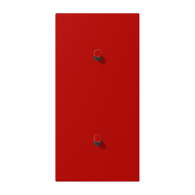 Jung LC12-20R0227 Abdeckung mit Kipphebel "Zylinder", 2 x 1 Kipphebel, senkrecht, rouge vermillon 31