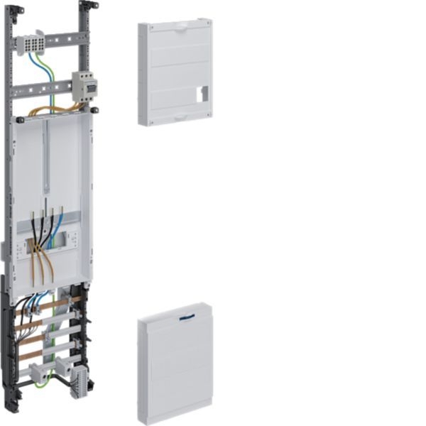 Hager ZH32U16NT Komplettfeld, universZ, 1050 × 250 mm, 3-Punkt, 1 Zählerplatz, 16 mm², mit Trennfunktion, verdrahtet