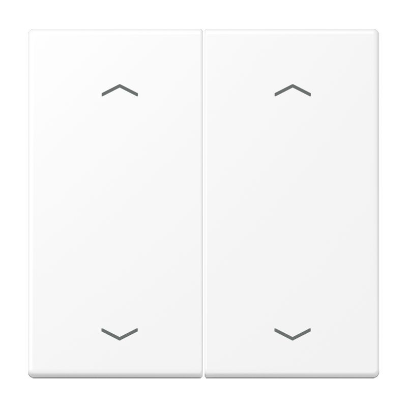 Jung LS102PWWM Wippe, mit Pfeilsymbolen für Taster 2-fach, Duroplast lackiert, F10, Serie LS, schneeweiß matt