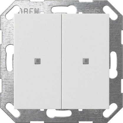 Gira 517303 Taster Wippe 2-fach , One und KNX, System 55, reinweiß glänzend
