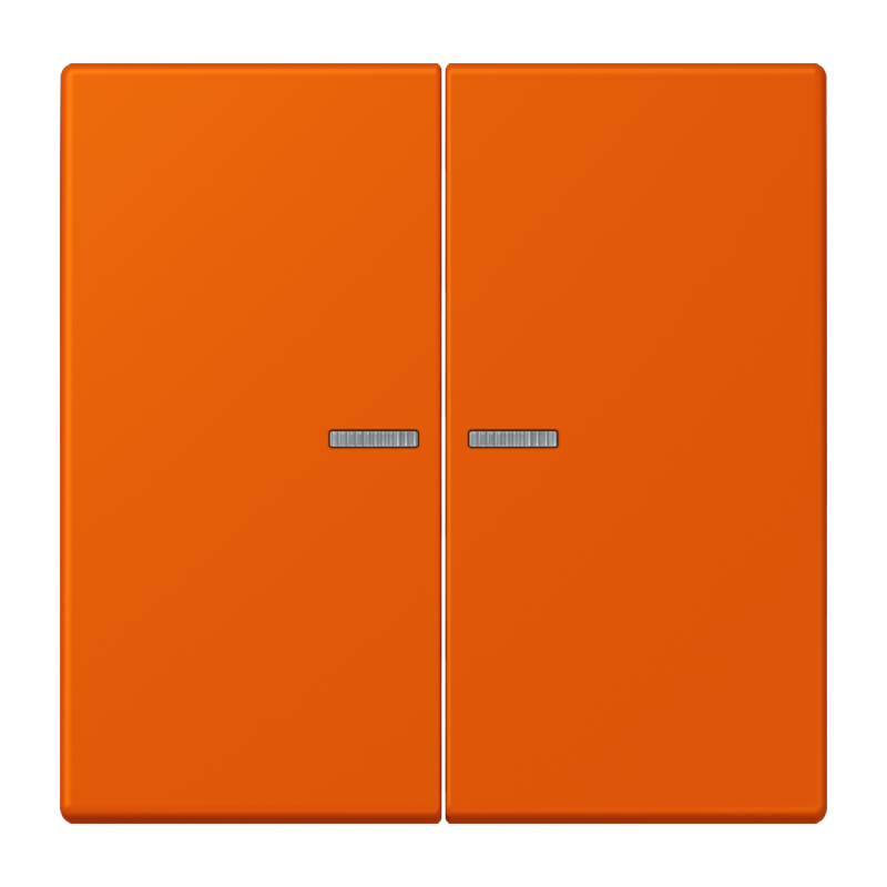 Jung LC995KO5260 Wippe 2-fach, mit Lichtleiter, Les Couleurs® 4320S, orange vif