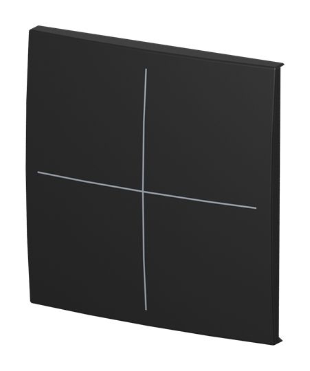 Busch-Jaeger LFW/A.4.55.11-915 Abdeckung 4-fach für Keypad 1- bis 4-fach, Busch-Trevion, Busch-balance SI, KNX, schwarz matt