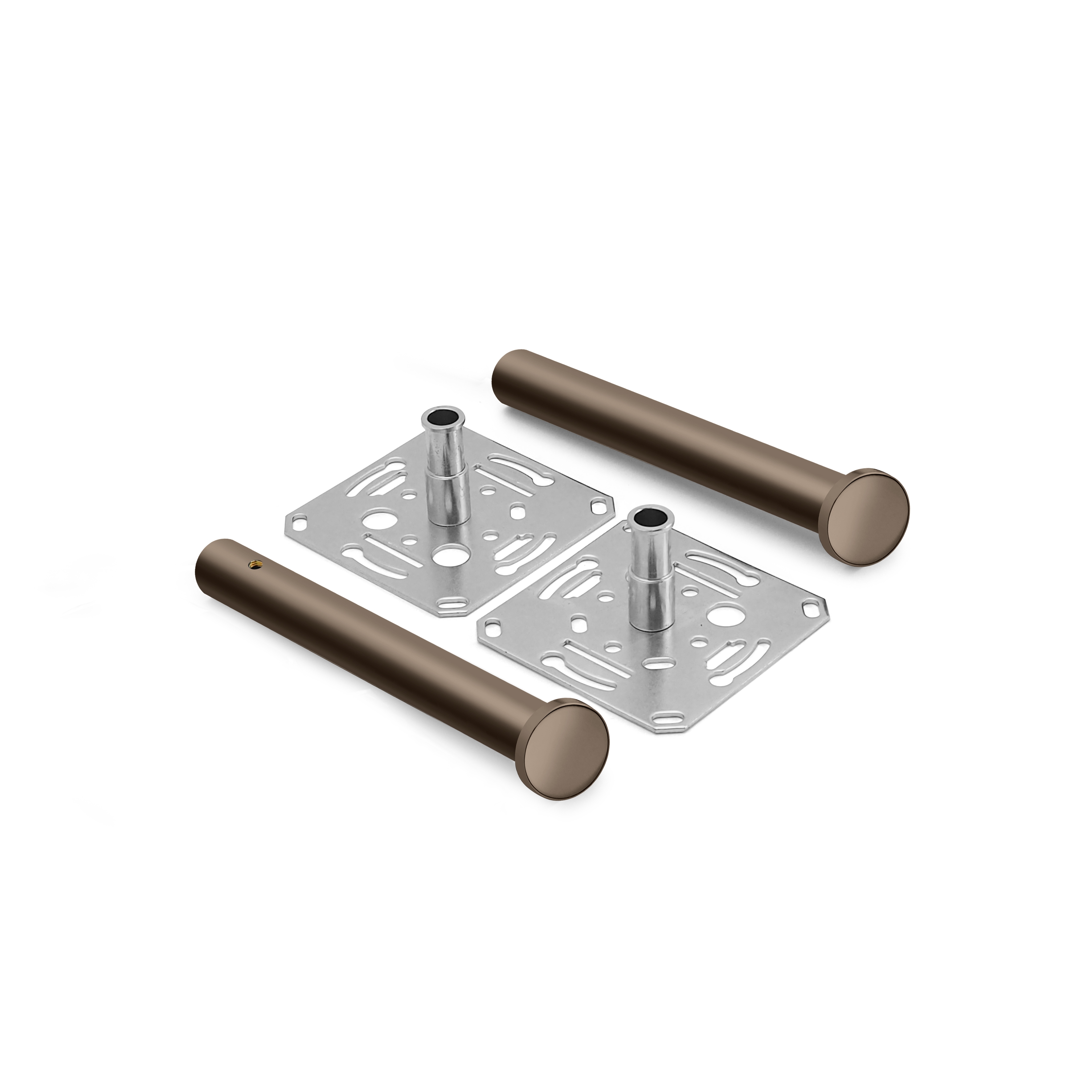 qles RHS6052 Regalhalter 120 mm (2 Stck.), für Merten D-Life, Moccametallic, Metall