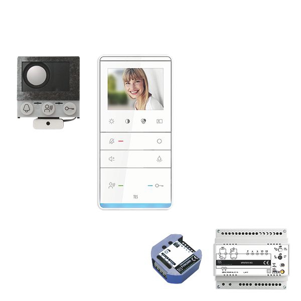 TCS PVIF010/001 Video-Sprechanlagen-Set für Briefkastenanlagen mit TASTA Video 1 WE