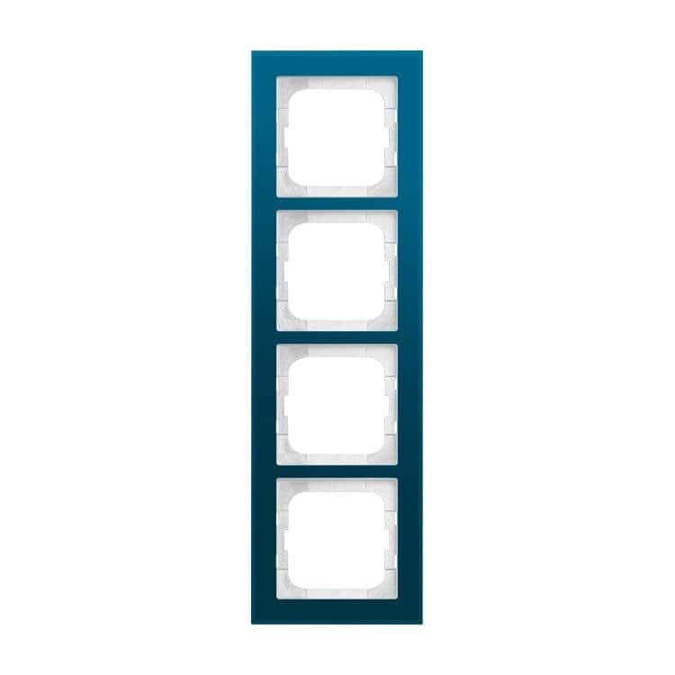 Busch-Jaeger 1724-228 Abdeckrahmen 4-fach, Busch-axcent, glas ozean matt