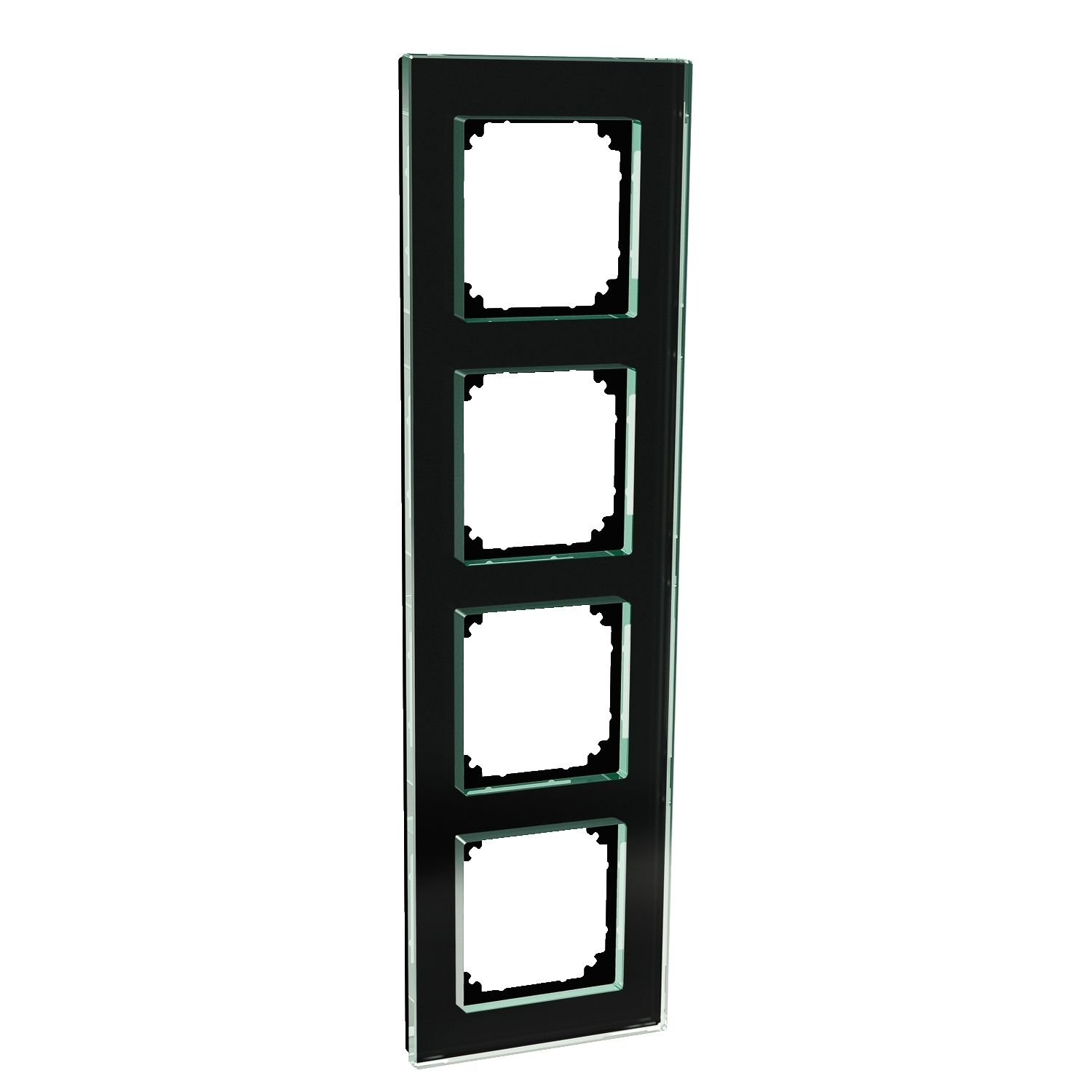 Elso WDE004014 Rahmen 4-fach Glas, Exxact Solid, schwarz glänzend