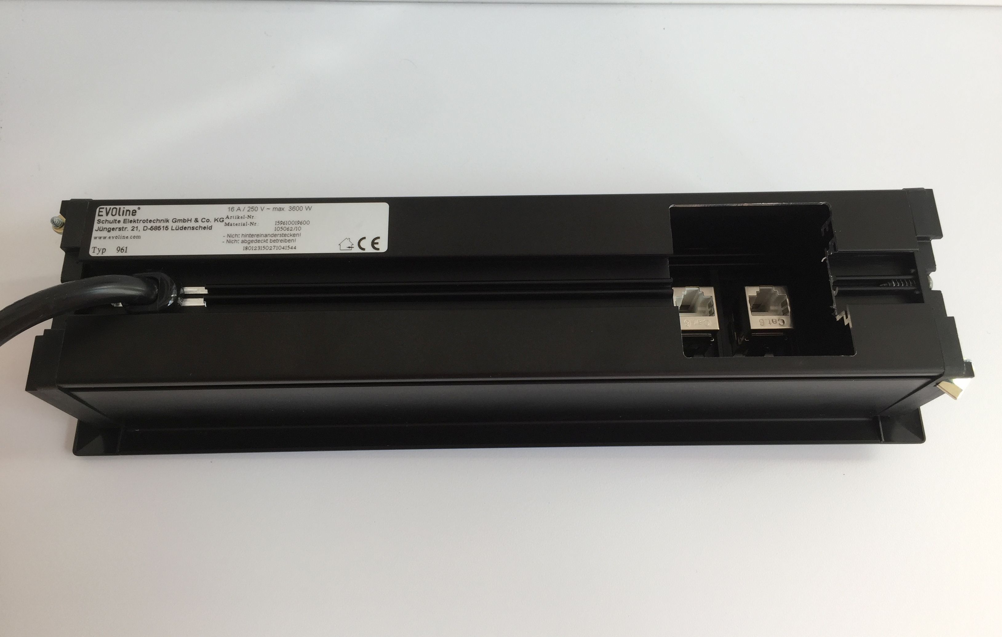 EVOline 159610019600 Frame Dock "Data Small", Gehäuse schwarz eloxiert