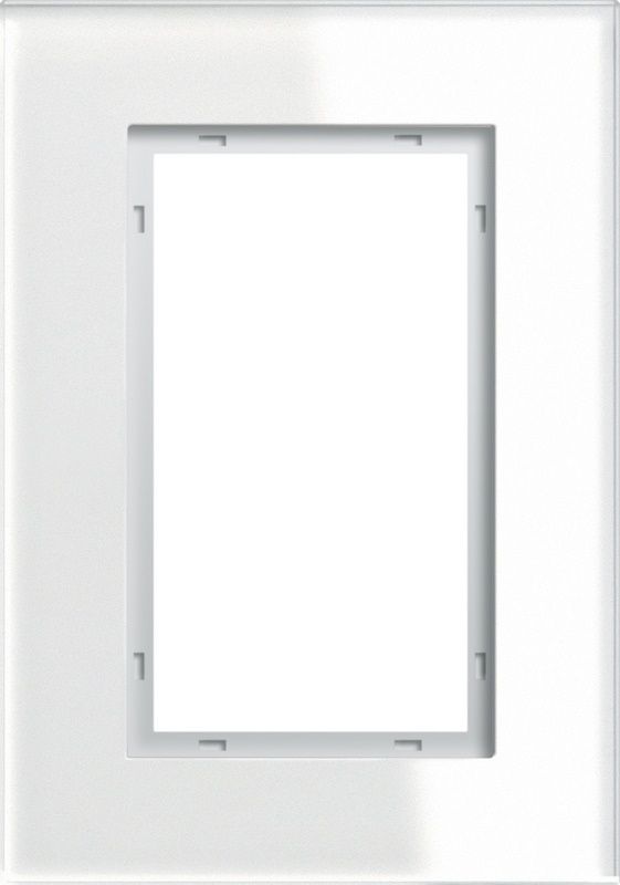 Gira 100112 Abdeckrahmen 1,5-fach, Gira Esprit, glas weiß