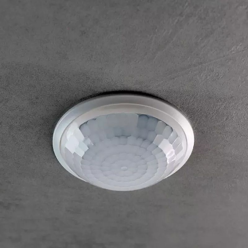 Theben 1030200 PIRA T8 DE Bewegungsmelder (PIR) für den Deckeneinbau im Innenbereich, Erfassungsbereich rund 360°, Durchmesser 8 m, permanente Lichtmessung, 200 W LED