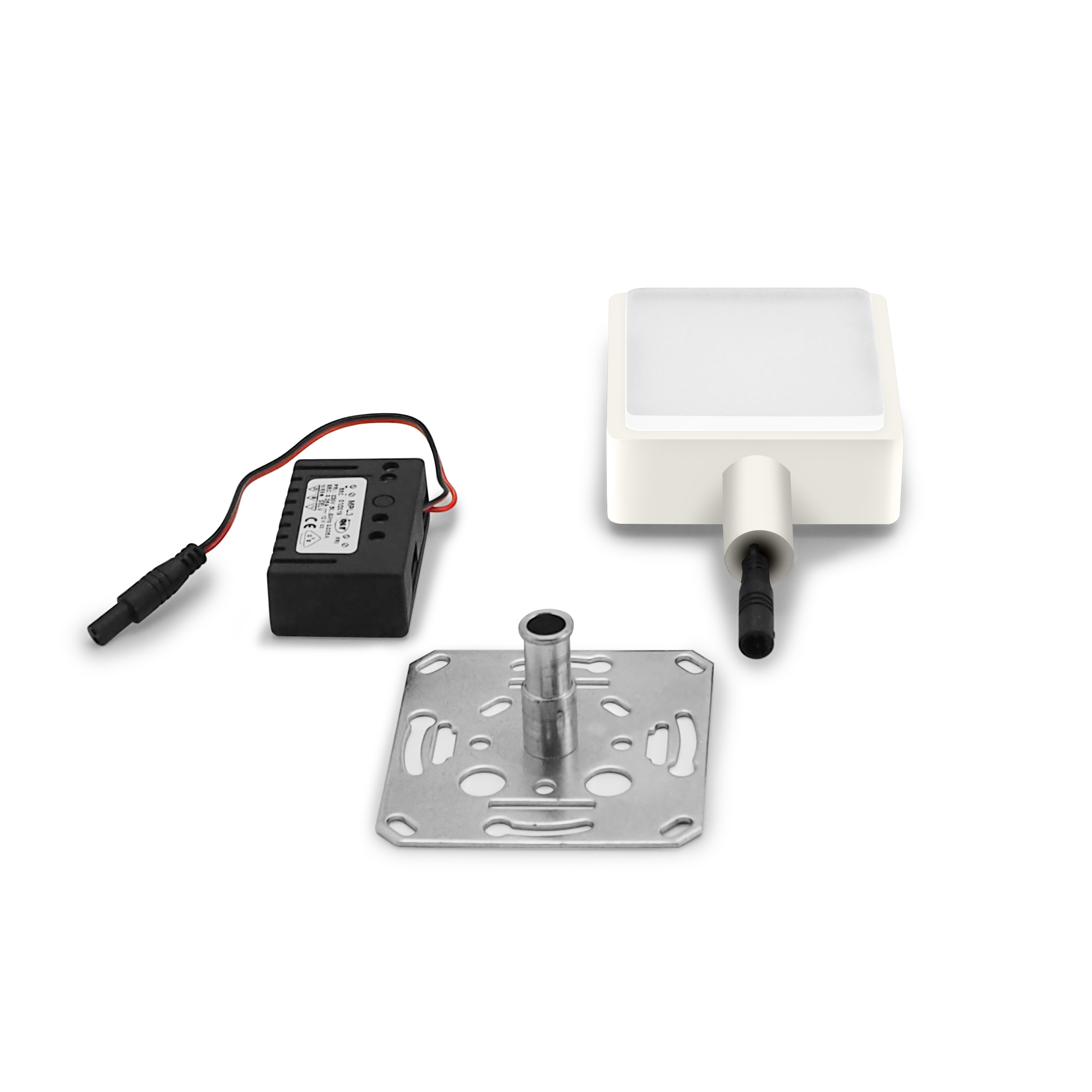 qles HWL0619 Wandlampe, für Merten System-M, beleuchtet/LED/warmweiß (3000k), Polarweiß glänzend, brillant, IP44