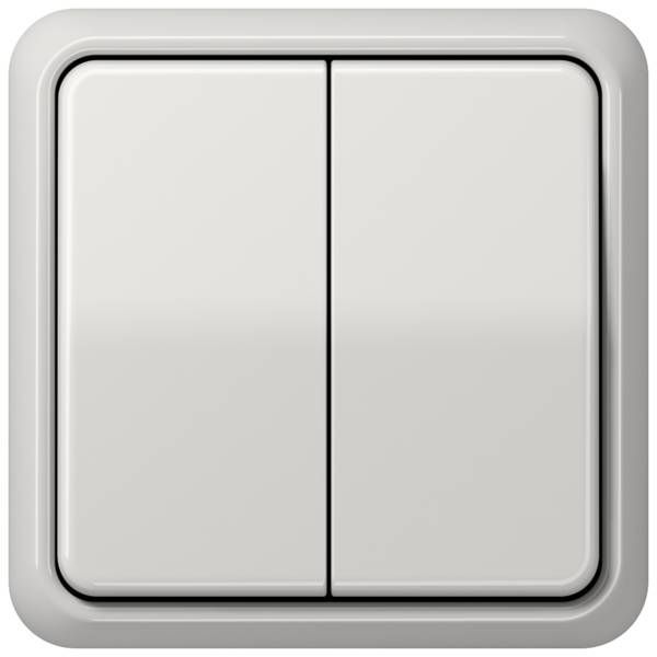 Jung CD581LG Rahmen 1-fach, senkrechte und waagerechte Montage, Duroplast, CD 500, lichtgrau