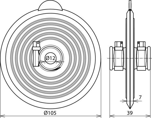 Dehn + Söhne 478 598 Dichtmanschette für Anschlussfahne