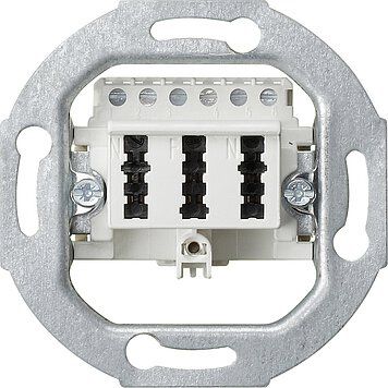 Gira 003302 TAE-Anschlussdose TAE 3 x 6 NFN Einsatz Weiß