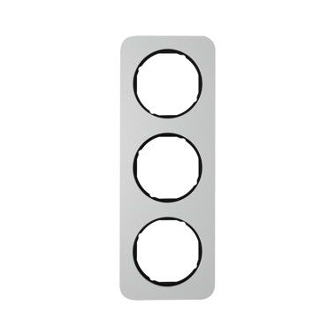 Berker 10132184 Rahmen 3-fach, R.1, Alu/schwarz